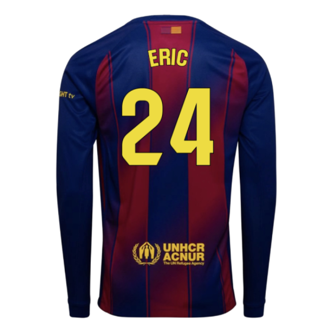 2025-2026 Barcelona Home Long Sleeve Shirt (Eric 24)