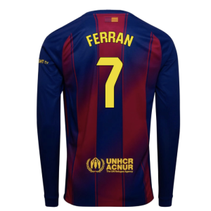 2025-2026 Barcelona Home Long Sleeve Shirt (Ferran 7)