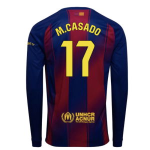 2025-2026 Barcelona Home Long Sleeve Shirt (M.Casado 17)