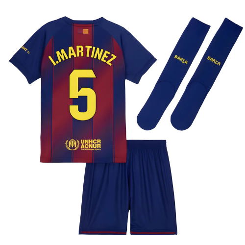 2025-2026 Barcelona Home Mini Kit (I.Martinez 5)