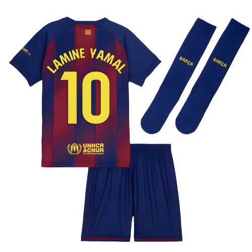2025-2026 Barcelona Home Mini Kit (Lamine Yamal 10)