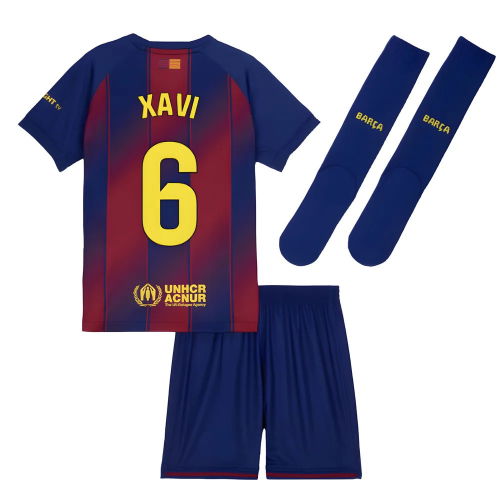 2025-2026 Barcelona Home Mini Kit (Xavi 6)