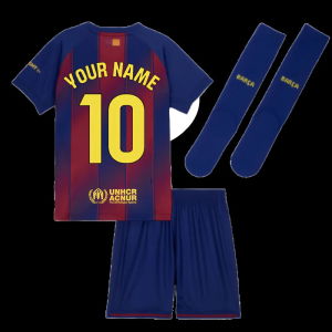 2025-2026 Barcelona Home Mini Kit (Your Name)