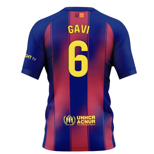 2025-2026 Barcelona Home Shirt (Kids) (Gavi 6)