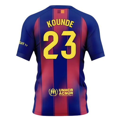 2025-2026 Barcelona Home Shirt (Kids) (Kounde 23)