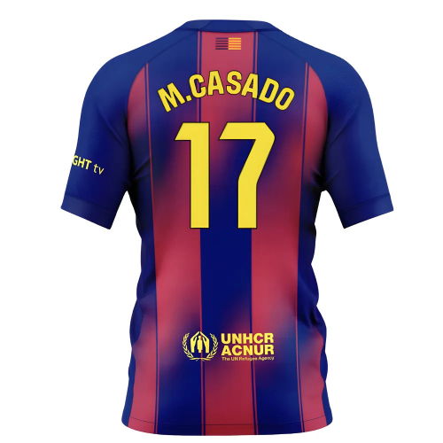 2025-2026 Barcelona Home Shirt (Kids) (M.Casado 17)