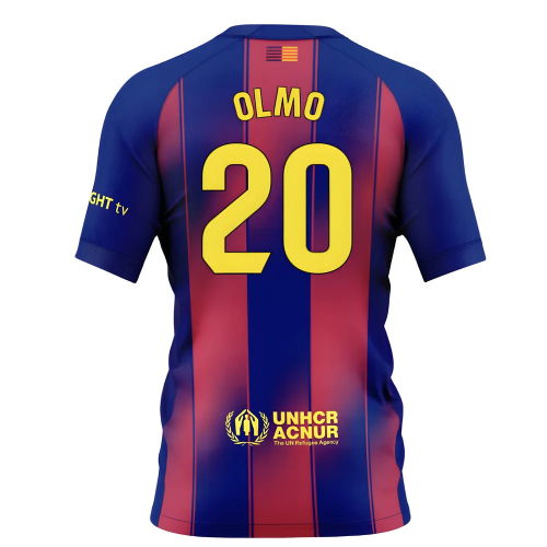 2025-2026 Barcelona Home Shirt (Kids) (Olmo 20)