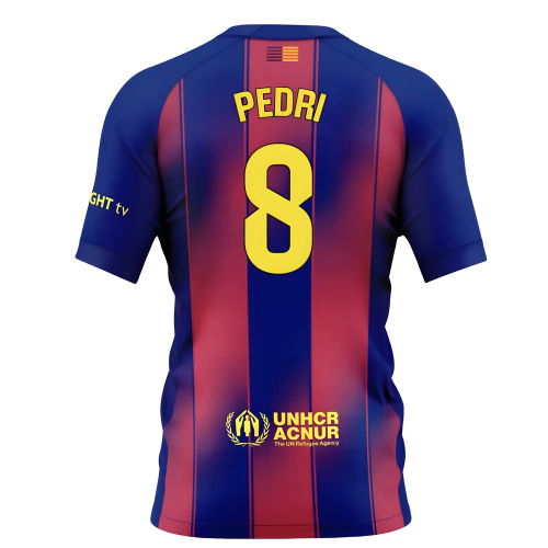 2025-2026 Barcelona Home Shirt (Kids) (Pedri 8)