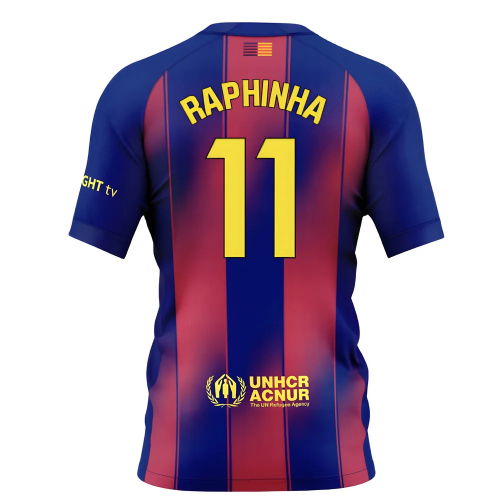 2025-2026 Barcelona Home Shirt (Kids) (Raphinha 11)
