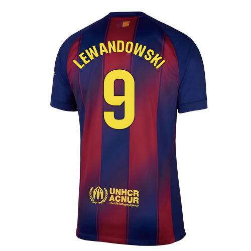 2025-2026 Barcelona Home Shirt (Lewandowski 9)