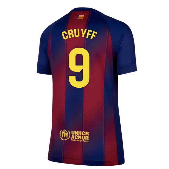 2025-2026 Barcelona Home Shirt (Womens) (Cruyff 9)