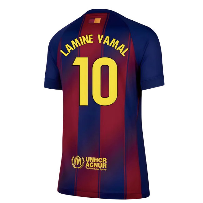 2025-2026 Barcelona Home Shirt (Womens) (Lamine Yamal 10)