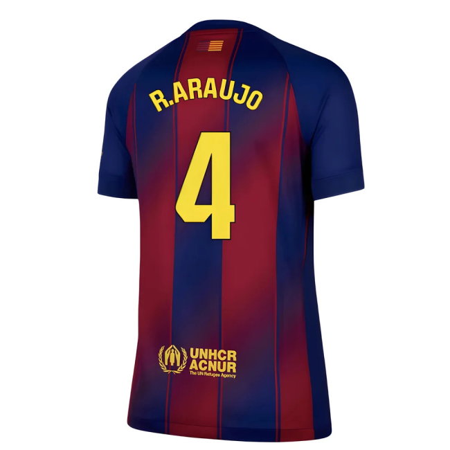 2025-2026 Barcelona Home Shirt (Womens) (R.Araujo 4)