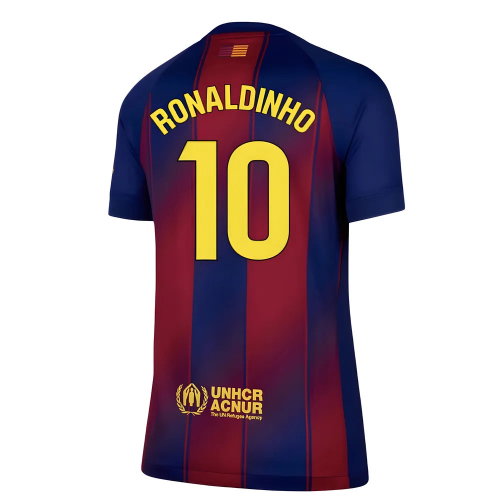 2025-2026 Barcelona Home Shirt (Womens) (Ronaldinho 10) 2025-2026 Barcelona Home Shirt (Womens) (Ronaldinho 10)