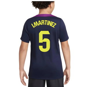 2025-2026 Barcelona Strike Training Shirt (Purple) - Kids (I.Martinez 5)