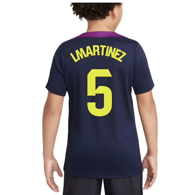 2025-2026 Barcelona Strike Training Shirt (Purple) - Kids (I.Martinez 5)