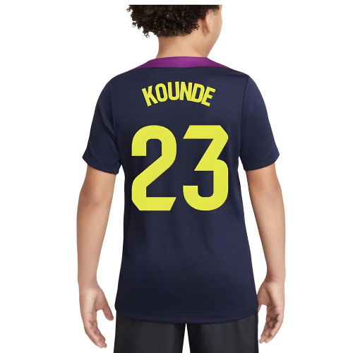 2025-2026 Barcelona Strike Training Shirt (Purple) - Kids (Kounde 23)