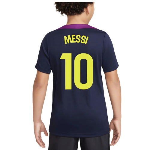 2025-2026 Barcelona Strike Training Shirt (Purple) - Kids (Messi 10)
