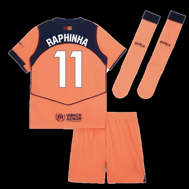 2025-2026 Barcelona Third Mini Kit (Raphinha 11)