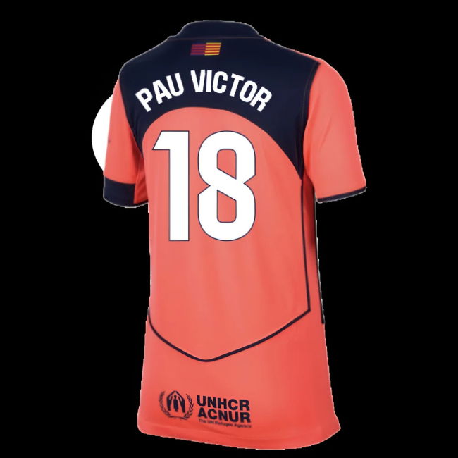 2025-2026 Barcelona Third Shirt (Kids) (Pau Victor 18)