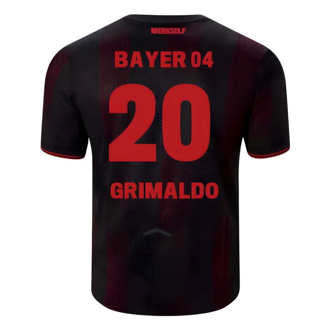 2025-2026 Bayer Leverkusen Home Shirt (Grimaldo 20)