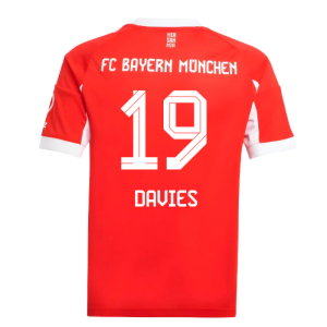 2025-2026 Bayern Munich Home Shirt (Kids) (Davies 19)