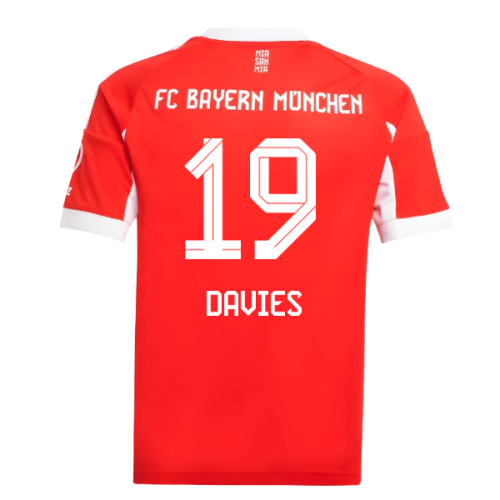 2025-2026 Bayern Munich Home Shirt (Kids) (Davies 19)