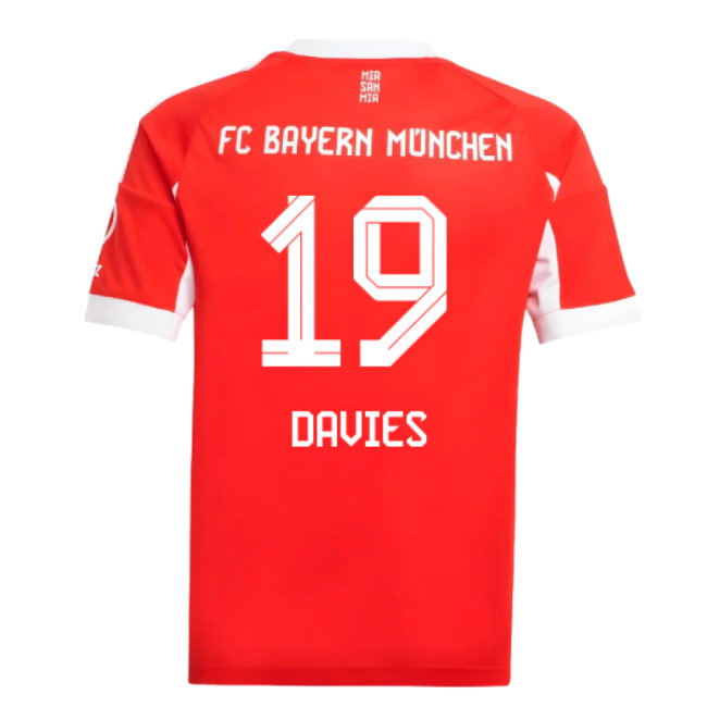 2025-2026 Bayern Munich Home Shirt (Kids) (Davies 19)