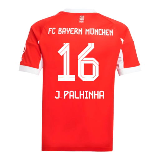 2025-2026 Bayern Munich Home Shirt (Kids) (J. Palhinha 16)