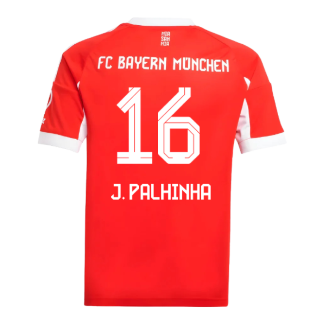 2025-2026 Bayern Munich Home Shirt (Kids) (J. Palhinha 16)