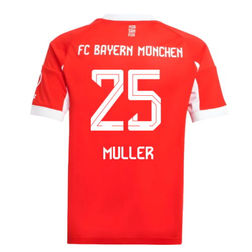 2025-2026 Bayern Munich Home Shirt (Kids) (Muller 25)