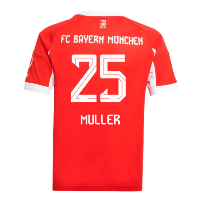 2025-2026 Bayern Munich Home Shirt (Kids) (Muller 25)