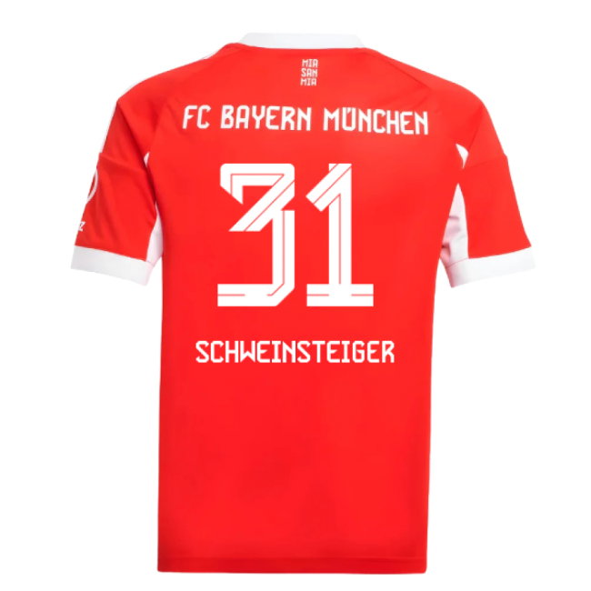 2025-2026 Bayern Munich Home Shirt (Kids) (Schweinsteiger 31)