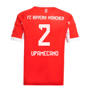 2025-2026 Bayern Munich Home Shirt (Kids) (Upamecano 2)