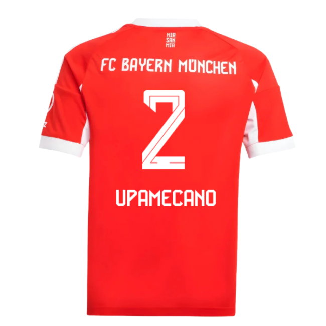 2025-2026 Bayern Munich Home Shirt (Kids) (Upamecano 2)