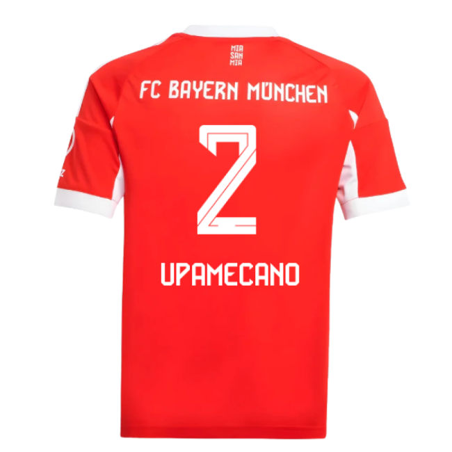 2025-2026 Bayern Munich Home Shirt (Kids) (Upamecano 2)