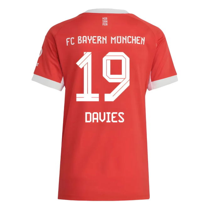 2025-2026 Bayern Munich Home Shirt (Womens) (Davies 19)