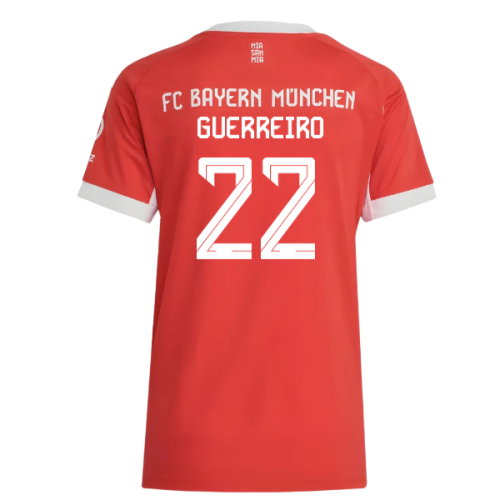 2025-2026 Bayern Munich Home Shirt (Womens) (Guerreiro 22) 2025-2026 Bayern Munich Home Shirt (Womens) (Guerreiro 22)