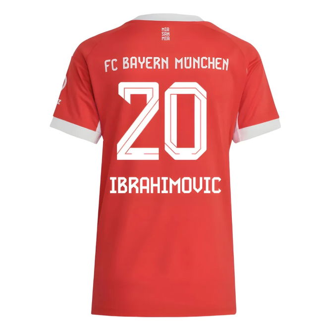 2025-2026 Bayern Munich Home Shirt (Womens) (Ibrahimovic 20)