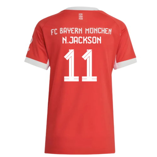 2025-2026 Bayern Munich Home Shirt (Womens) (N.Jackson 11)