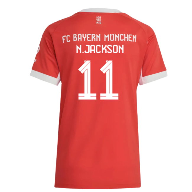 2025-2026 Bayern Munich Home Shirt (Womens) (N.Jackson 11)