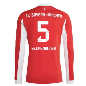2025-2026 Bayern Munich Long Sleeve Home Shirt (Beckenbauer 5)