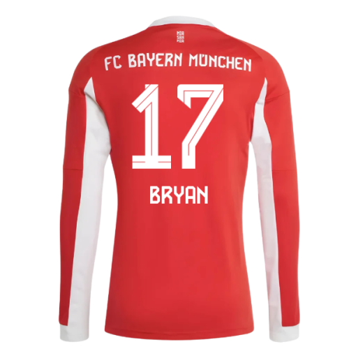 2025-2026 Bayern Munich Long Sleeve Home Shirt (Bryan 17)