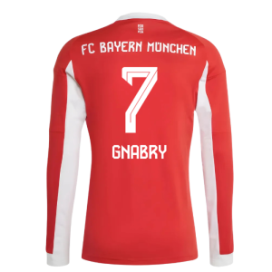 2025-2026 Bayern Munich Long Sleeve Home Shirt (Gnabry 7)