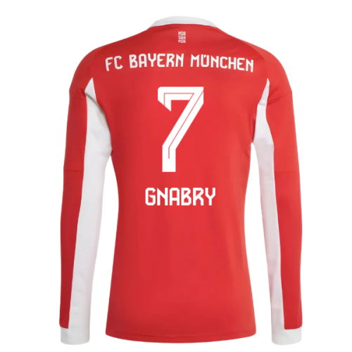 2025-2026 Bayern Munich Long Sleeve Home Shirt (Gnabry 7)