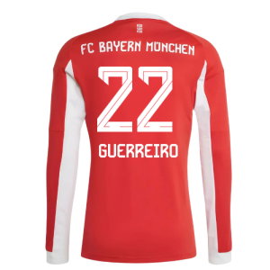 2025-2026 Bayern Munich Long Sleeve Home Shirt (Guerreiro 22)