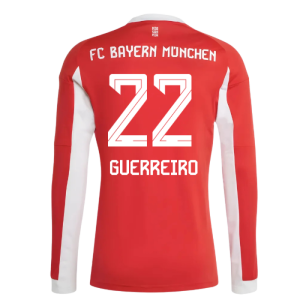 2025-2026 Bayern Munich Long Sleeve Home Shirt (Guerreiro 22)