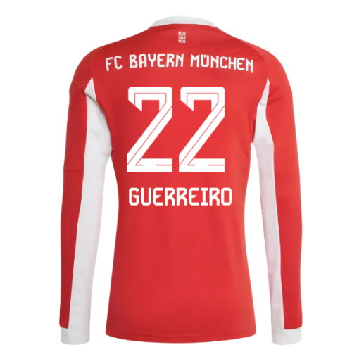 2025-2026 Bayern Munich Long Sleeve Home Shirt (Guerreiro 22)