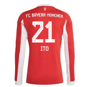 2025-2026 Bayern Munich Long Sleeve Home Shirt (Ito 21)