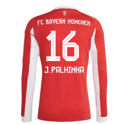 2025-2026 Bayern Munich Long Sleeve Home Shirt (J. Palhinha 16)